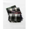 Fashion faux cashmere acrylic plaid long mens scarf